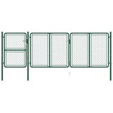  Dvorišna vrata - Vrtna vrata Čelik 400x125 cm Zelena - 400 x 125 cm Cijene