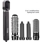 INF 5-v-1 krtača za vroč zrak: Multifunkcijski kodralnik las z nastavljivo temperaturo Black, (5000139374) | Shoptok.si