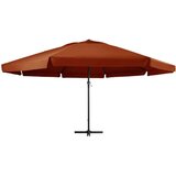 vidaXL Vrtni suncobran s aluminijskom šipkom 600 cm boja cigle | shoptok.hr
