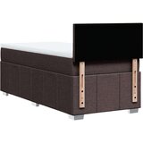 vidaXL Box spring postelja z vzmetnico temno rjava 100x200 cm blago, (21305247) | Shoptok.si