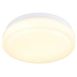 Globo LED okrogla stropna svetilka Imelda (9 W, Ø x V: 18 x 6,5 cm, Bela, Toplo bela) u