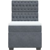 Box spring krevet s madracem tamnosivi 80 x 200 cm baršunasti | shoptok.hr