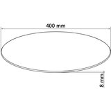 Stolna Ploča od Kaljenog Stakla Okrugla 400 mm | shoptok.hr