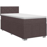  Boxspring krevet s madracem Tamno smeđa 100 x 200 cm Tkanina | shoptok.hr