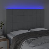  LED uzglavlje svjetlosivo 144x5x118/128 cm od tkanine | shoptok.hr