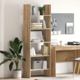 vidaXL Knjigovni omar artisan hrast 60 x 35 x 180 cm Konstruiran les Cene