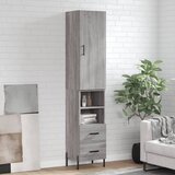 vidaXL Visoka omara siva sonoma 34,5x34x180 cm inženirski les Cene