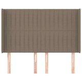  Vzglavje z ušesi taupe 147x16x118/128 cm blago, (20933102) | Shoptok.si