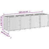  Vrtna sadilica smeđa 160 x 40 x 53 cm od PP-a | Eponuda.com