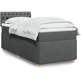 The Living Store Box spring postelja z vzmetnico temno siva 90x200 cm blago - Box Spring Postelja, (21428331) Cene