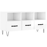 The Living Store TV omarica visok sijaj bela 102x36x50 cm inženirski les - TV Omarica, (21624818) | Shoptok.si