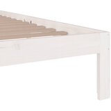  Okvir za krevet od masivnog drva bijeli 140 x 190 cm | shoptok.hr