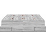  Krevet s ladicama Siva Sonoma 160 cm Konstruirano drvo | shoptok.hr
