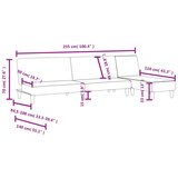  2-dijelni set sofa tamnosivi od tkanine | shoptok.hr
