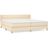  Krevet s oprugama i madracem krem 160x200 cm od tkanine | shoptok.hr