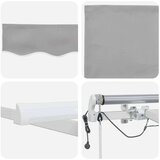  Skrovita tenda Svijetlo siva 300 x 250 cm Poliester i metal | shoptok.hr