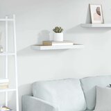  Plutajuća zidna polica boja hrasta i bijela 60x23,5x3,8 cm MDF | shoptok.hr