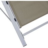  Ležalnik 2 kosa z mizico aluminij taupe barve | Shoptok.si