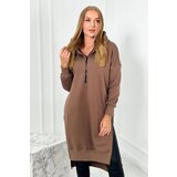 Kesi Insulated sweatshirt with mocha slits on the sides Cene