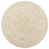 vidaXL Ručno rađeni tepih od jute bijele i prirodne boje 120 cm Cijene