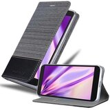 Cadorabo Ohišje, združljiv z Alcatelom v sivi črni barvi - zaščitni pokrov z magnetnim zapiranjem, stoječo funkcijo in režo za kartico, (20571853) | Shoptok.si