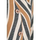 Fenzy Pleteni Kardigan S Gumbima, Krem/Sivo/Bijelo | shoptok.hr