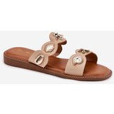 Boto Women's sandals with golden accents beige Jenoriela | Shoptok.si