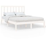 Posteljni okvir bel iz trdnega lesa 120x200 cm, (20644142) | Shoptok.si