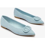 Resti Blue women's pointed-toe ballerinas with embellishment on the nose Tidita | Shoptok.si