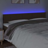 Uzglavlje tamnosmeđe 200x5x78/88 cm od tkanine | shoptok.hr