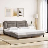  Posteljni okvir z LED lučkami taupe 180x200 cm tkanina, (21095019) | Shoptok.si