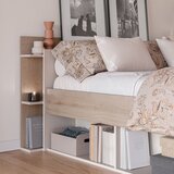Marckeric Bijeli/u prirodnoj boji bračni krevet u dekoru hrasta s prostorom za odlaganje bez podnice 160x200 cm Albo – | shoptok.hr