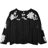 Desigual Bluza črna / bela | Shoptok.si