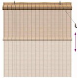  Zastore i sjenila Svijetlosmeđa 140 x 160 cm Bambus | shoptok.hr