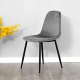 Modern Home Set od 4 baršunaste stolice za blagovaonicu i dnevni boravak - sive | shoptok.hr
