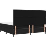 vidaXL Postelja z vzmetnico in LED v črni barvi 200x200 cm tkanina, (22156535) | Shoptok.si