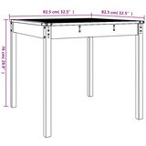  Vrtni stol crni 82,5 x 82,5 x 76 cm od masivne borovine | shoptok.hr