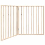  Sklopiva vrata za pse s 2 panela, 160 cm, drvo topole Smeđa 80 x 90 x 2 cm | shoptok.hr