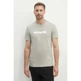 Calvin Klein Bombažna kratka majica moška, bež barva, K10K113110