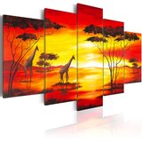  Slika - Giraffes on the background with sunset 100x50 Cijene