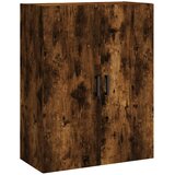  Visoka komoda dimljeni hrast 69,5x34x180 cm konstruiranog drva Smeđa | shoptok.hr