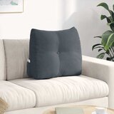  Jastuk za leđa Tamno siva 60 x 24 x 50 cm Baršun | shoptok.hr