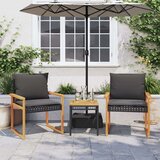  3-dijelni bistro set s jastucima poliratan i drvo bagrema crni | shoptok.hr
