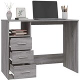 vidaXL Radni stol s ladicama siva boja hrasta 102 x 50 x 76 cm drveni | shoptok.hr