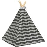  Kućica za ljubimce s jastukom Bijela i siva 40 x 40 x 50 cm | shoptok.hr