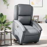 Maison Chic Naslanjač - Relax naslanjač s funkcijo vstajanja siva umetno usnje, (22042178) | Shoptok.si
