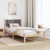  Krevetna konstrukcija Tamno siva 90 x 190 cm Čvrsto borovo drvo | shoptok.hr