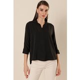 By Saygı Polo Neck Three Quarter Sleeve Ayrobin Blouse | Shoptok.si