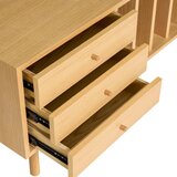 Hübsch Komoda v hrastovem dekorju v naravni barvi 140x50x37 cm Nobby – | Shoptok.si