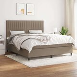  Box spring postelja z vzmetnico taupe 180x200 cm blago, (20791104) Cene